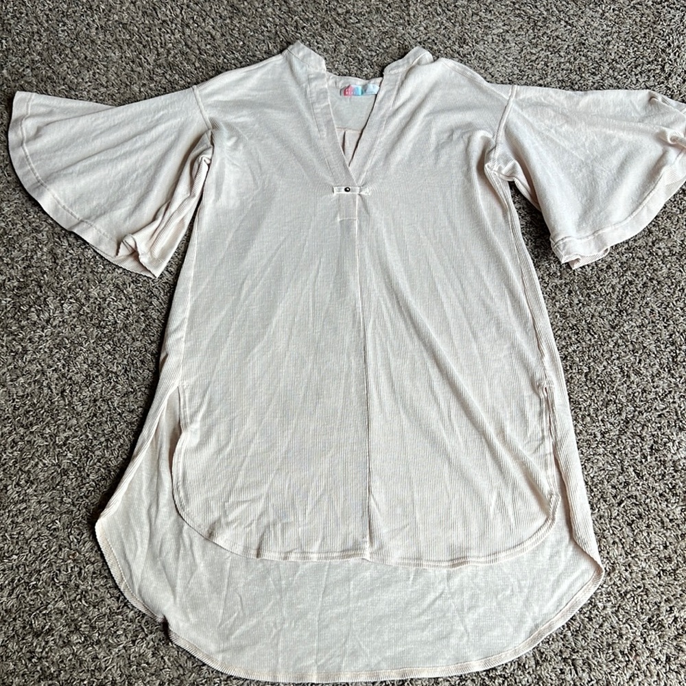 Free people Beach Oversize High & Low Tunic Dress Size L